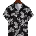 Chemise Hawaïenne Noir et Blanc Ananas