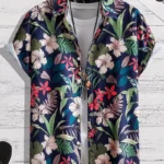 chemise hawaienne fleurs multicolore