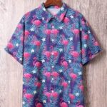 Chemise Hawaïenne Flamant Rose Tropical