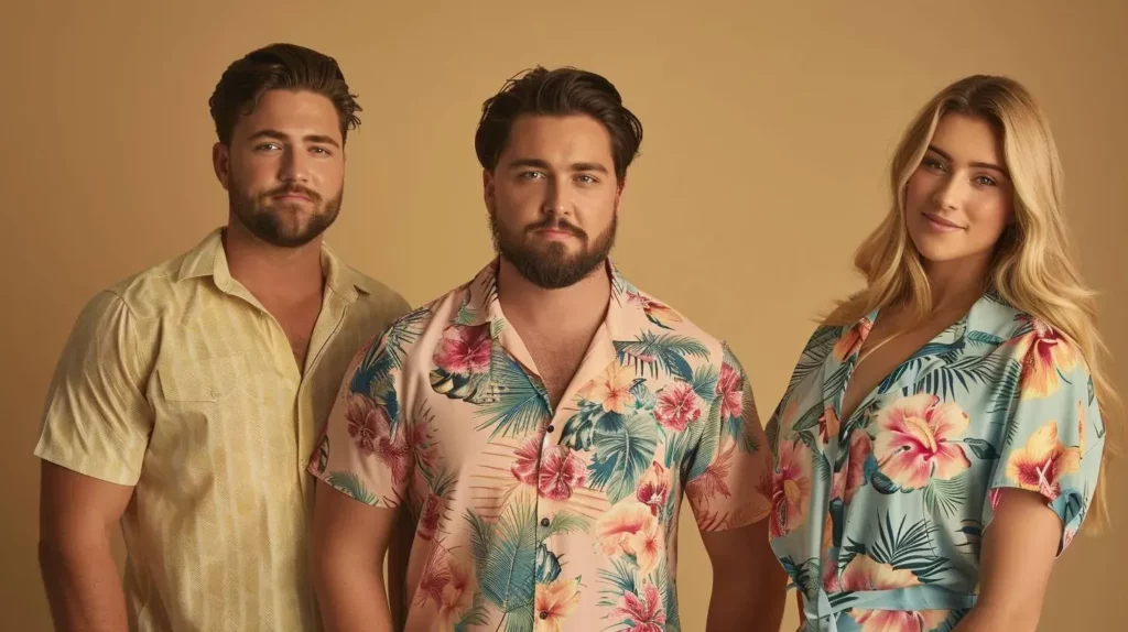 3 Personnes Portant Une Chemise Hawaienne De Taille Différente Boutique Aloha